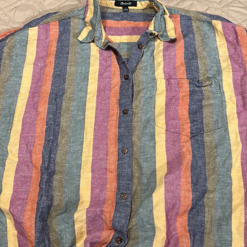 Madewell Collard striped shirt
